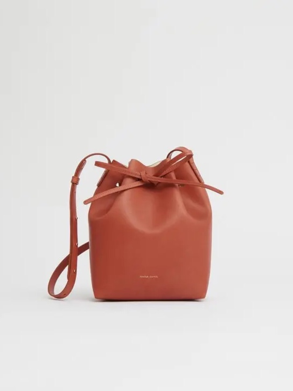 Mansur Gavriel Rust Leather Drawstring Crossbody